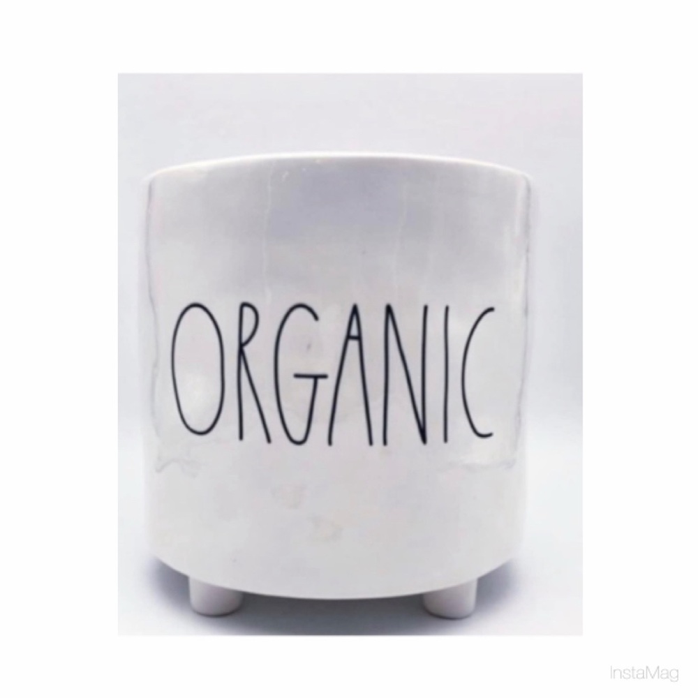 NEW Rae Dunn Organic Flower Compost Pot Home Decor Ceramic